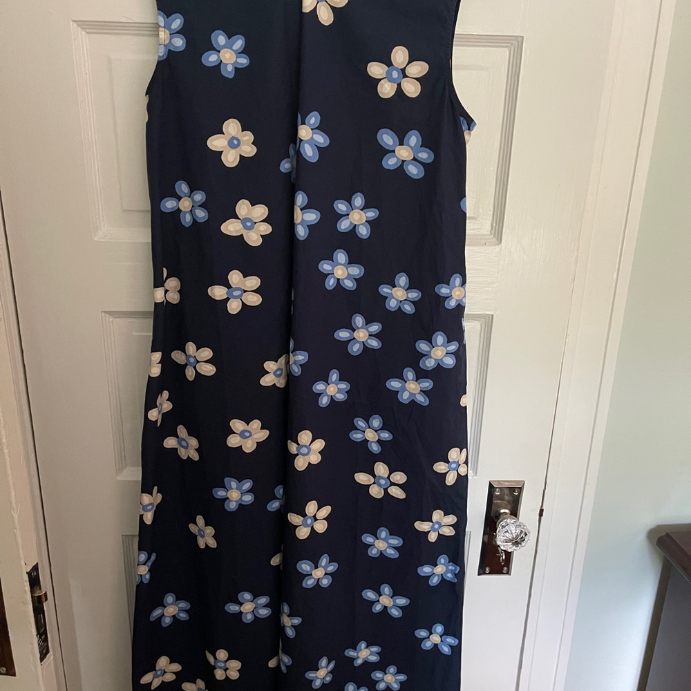 Marimekko Navy Blue Floral Maxi Dress